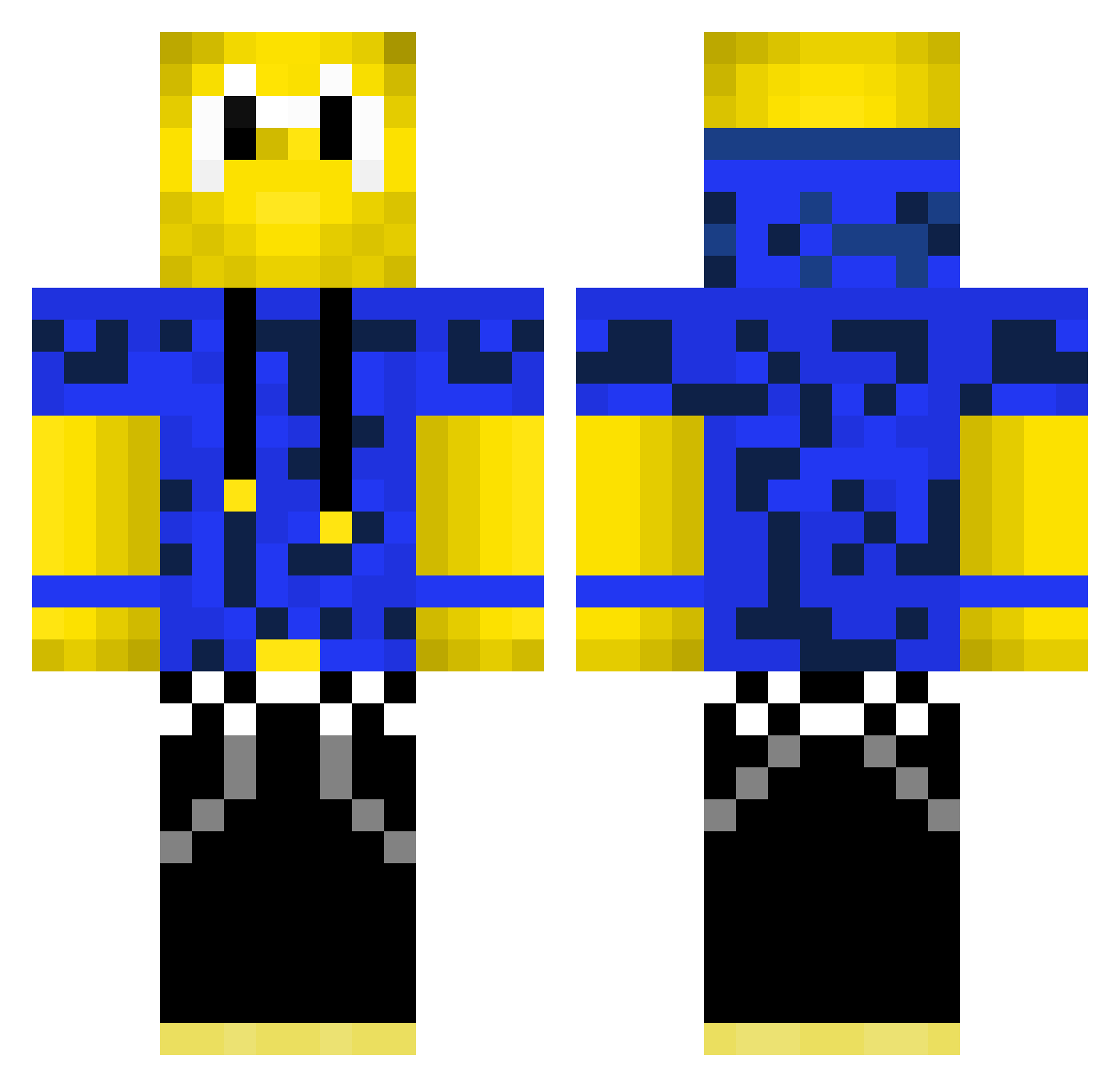 noahsmp Minecraft skin, front and back view