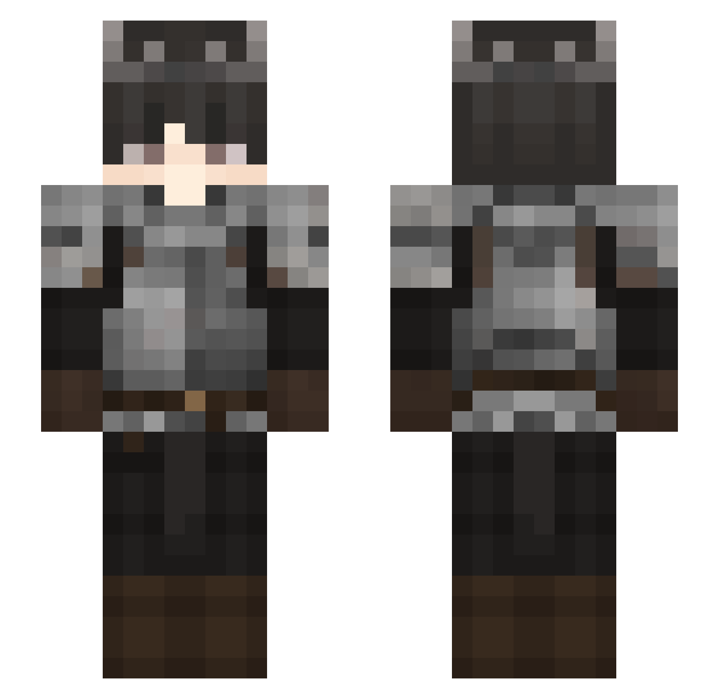 bur4kte Minecraft skin, front and back view