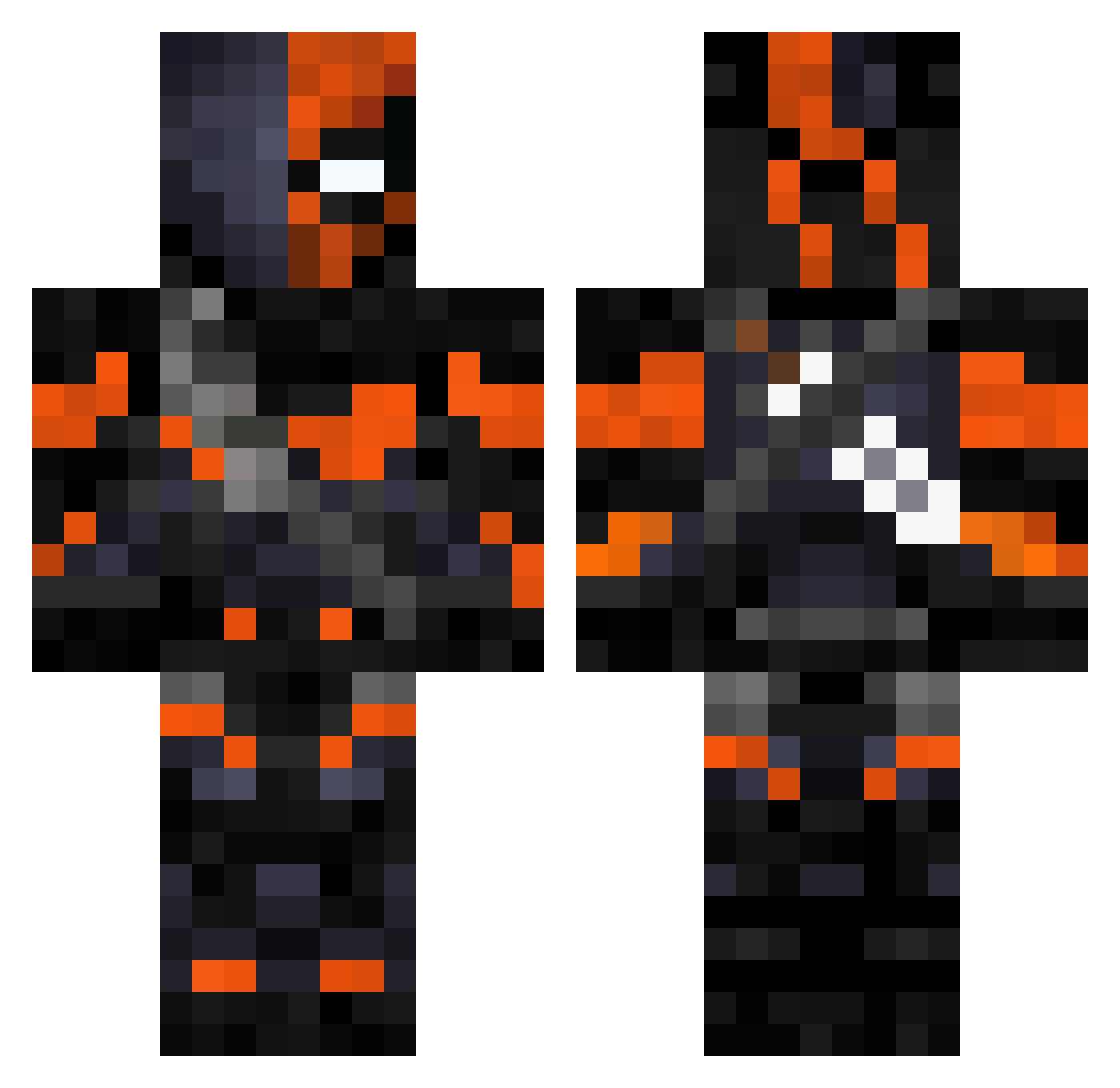 Baby_Syke Minecraft skin, front and back view