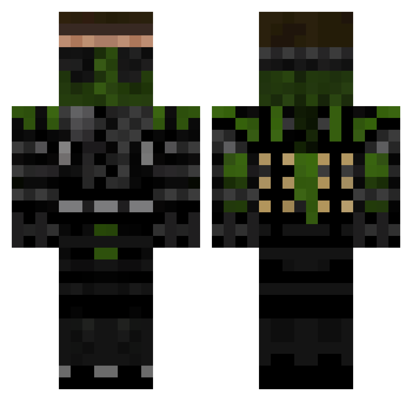 LemonLush Minecraft skin, front and back view