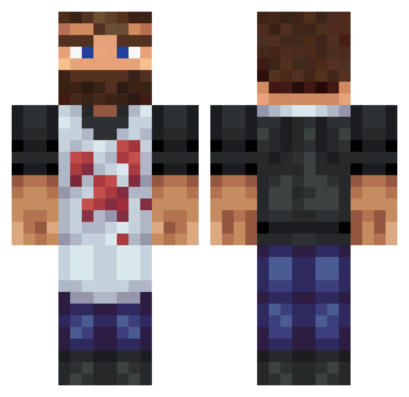 Benzzz Minecraft skin, front and back view