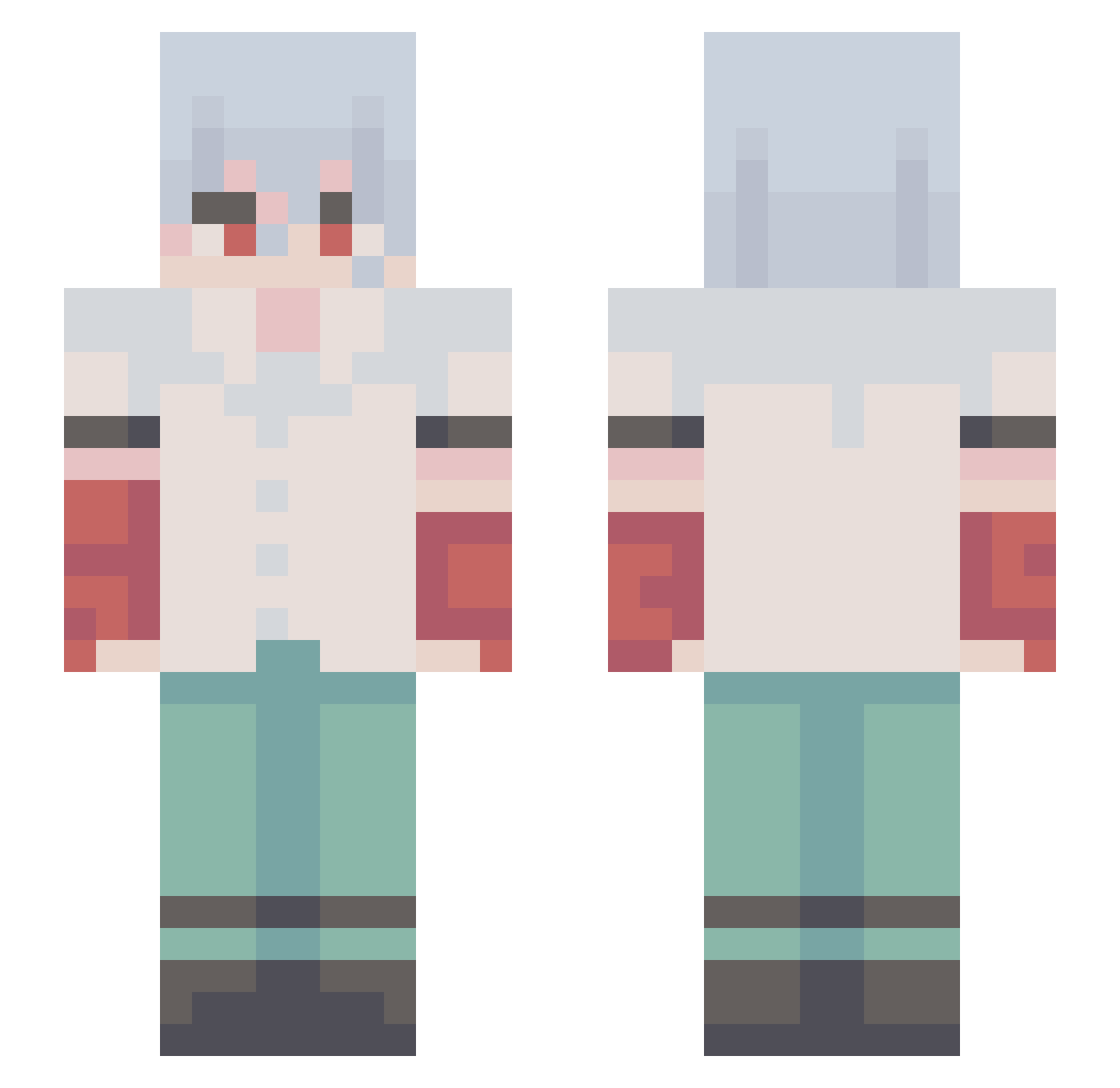 smfstardust Minecraft skin, front and back view