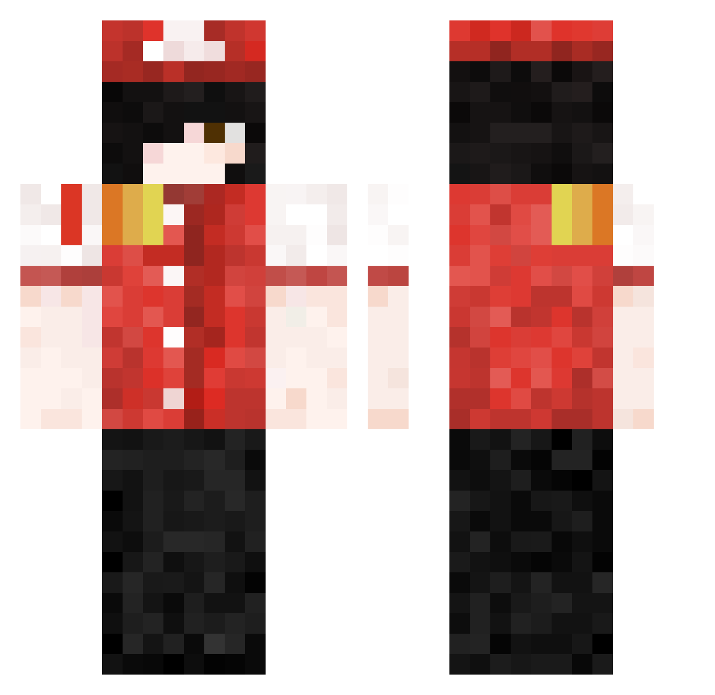 ArjayTigerAce Minecraft skin, front and back view