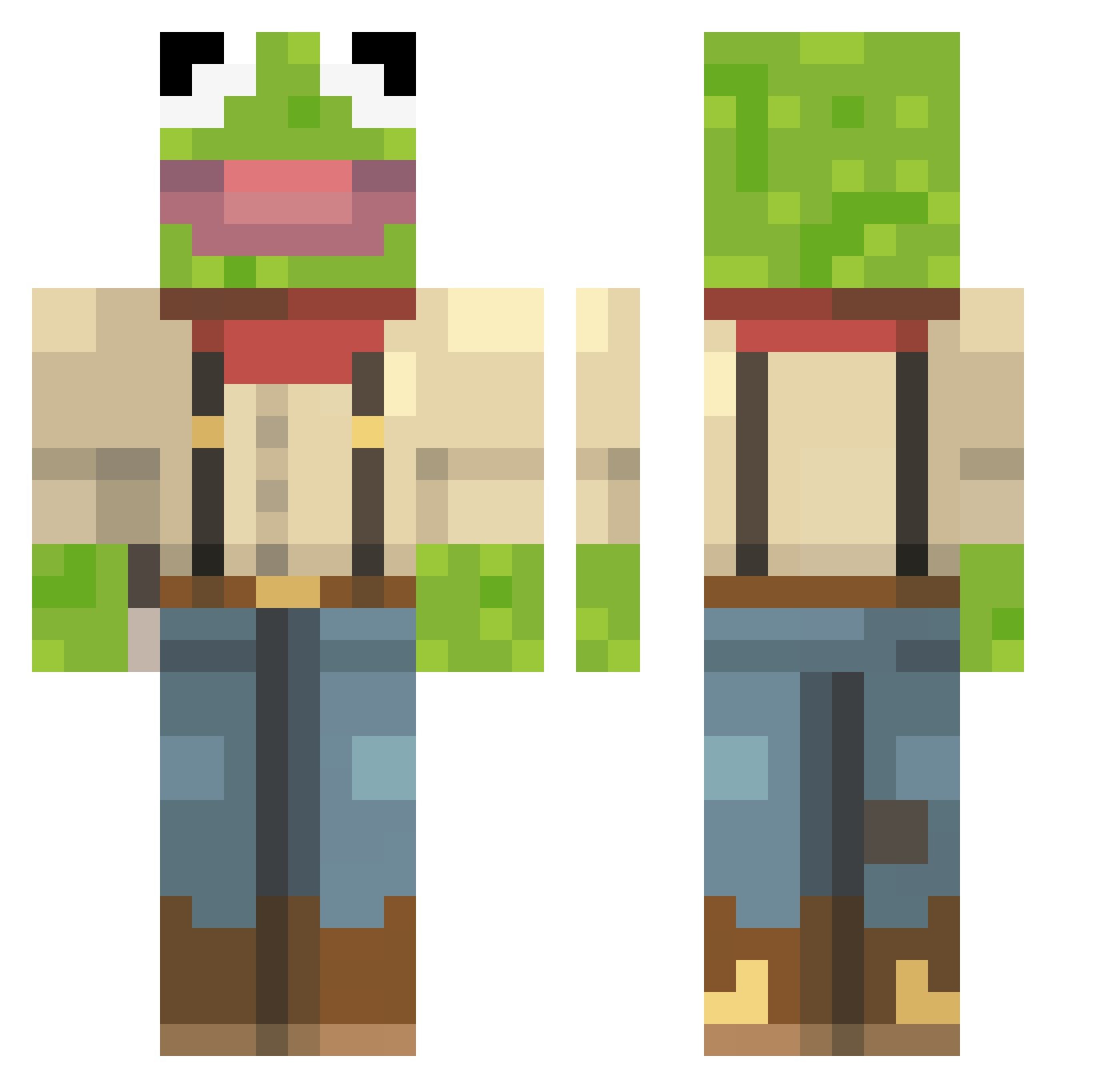 Lemurshy Minecraft skin, front and back view