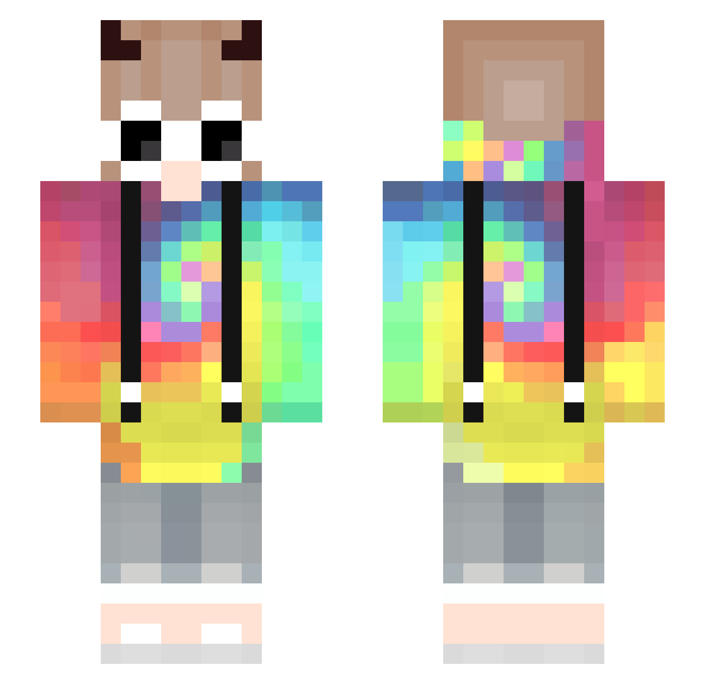 _6g Minecraft skin, front and back view