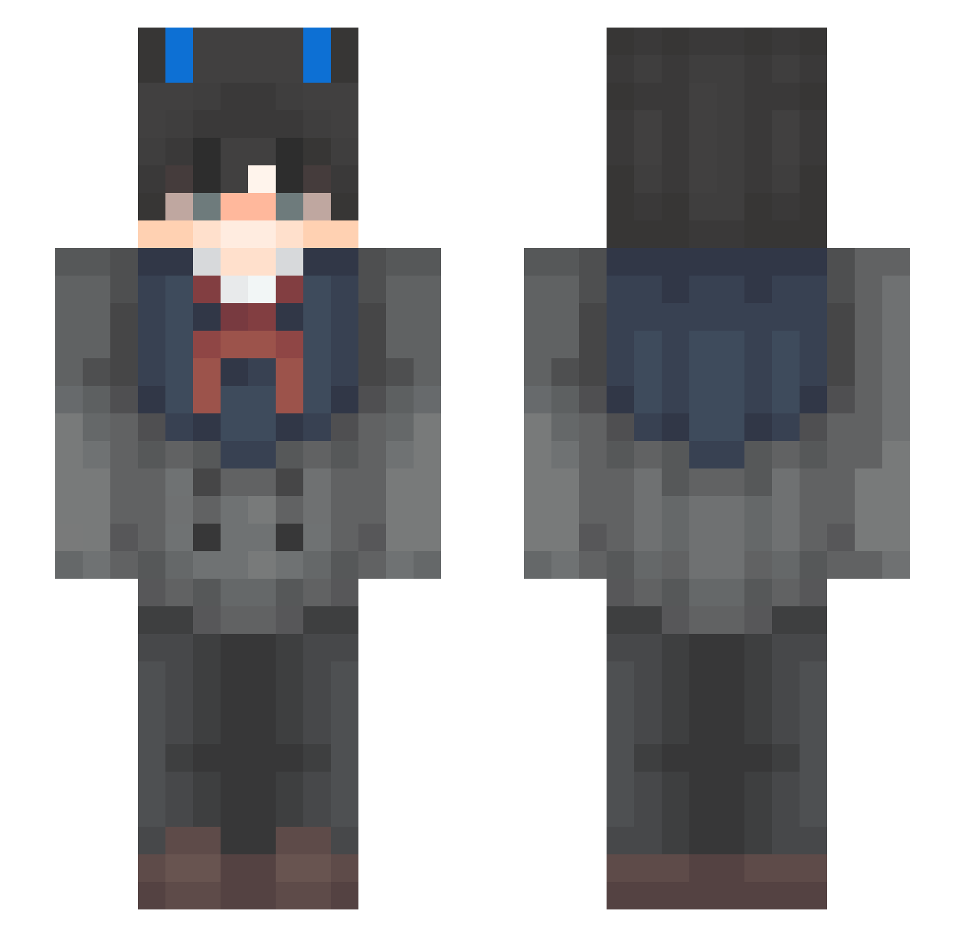 SakuuhZ Minecraft skin, front and back view