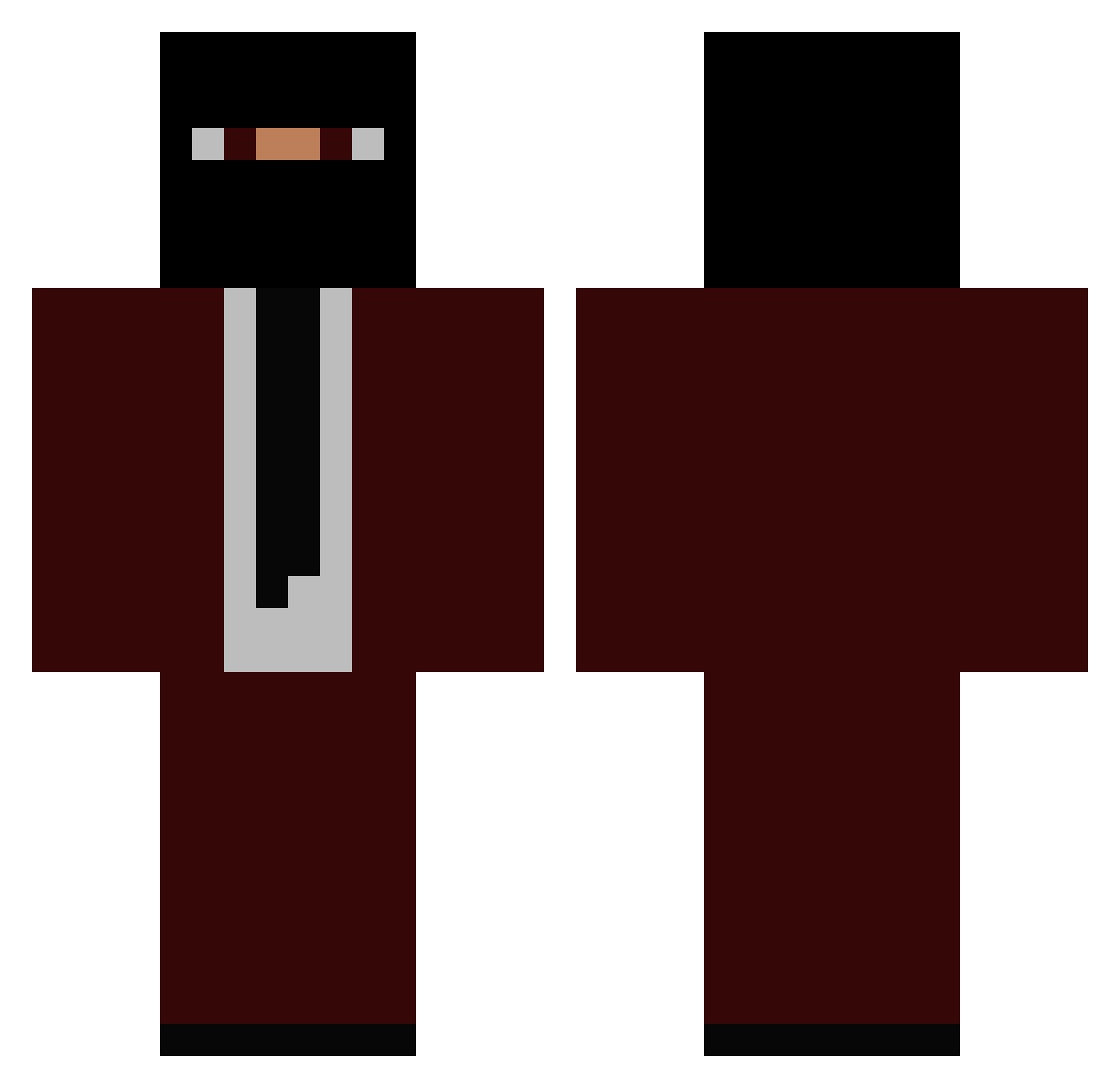 Xollera Minecraft skin, front and back view