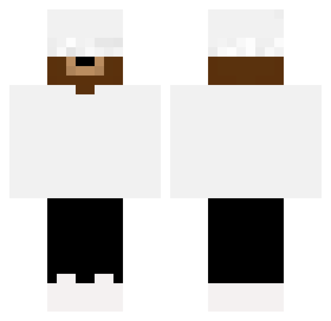 Fajss Minecraft skin, front and back view