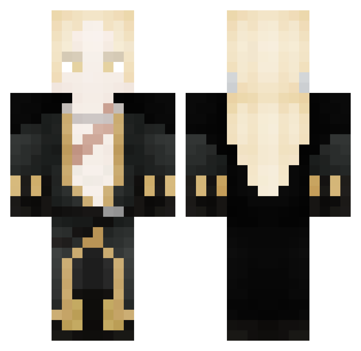 Zakami_ Minecraft skin, front and back view