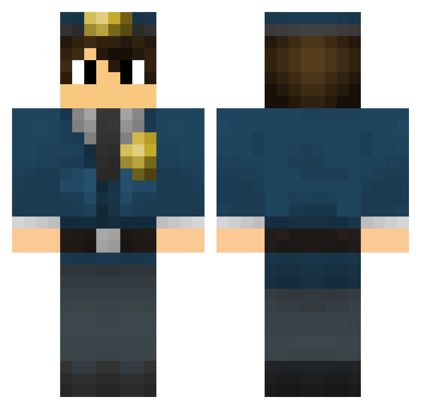 froesty Minecraft skin, front and back view