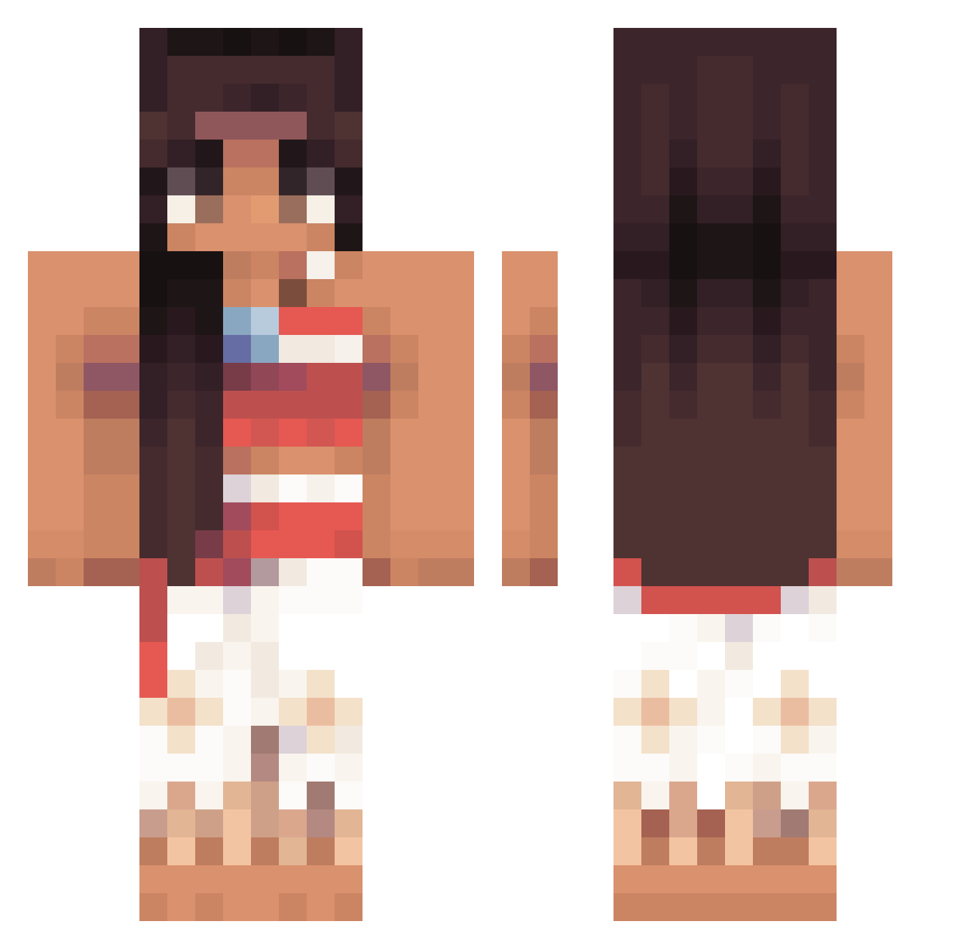 jocaaaa Minecraft skin, front and back view