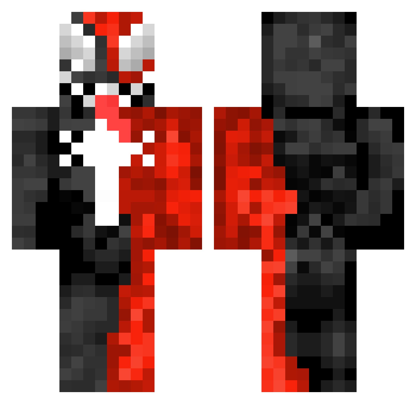 lightgravity Minecraft skin, front and back view