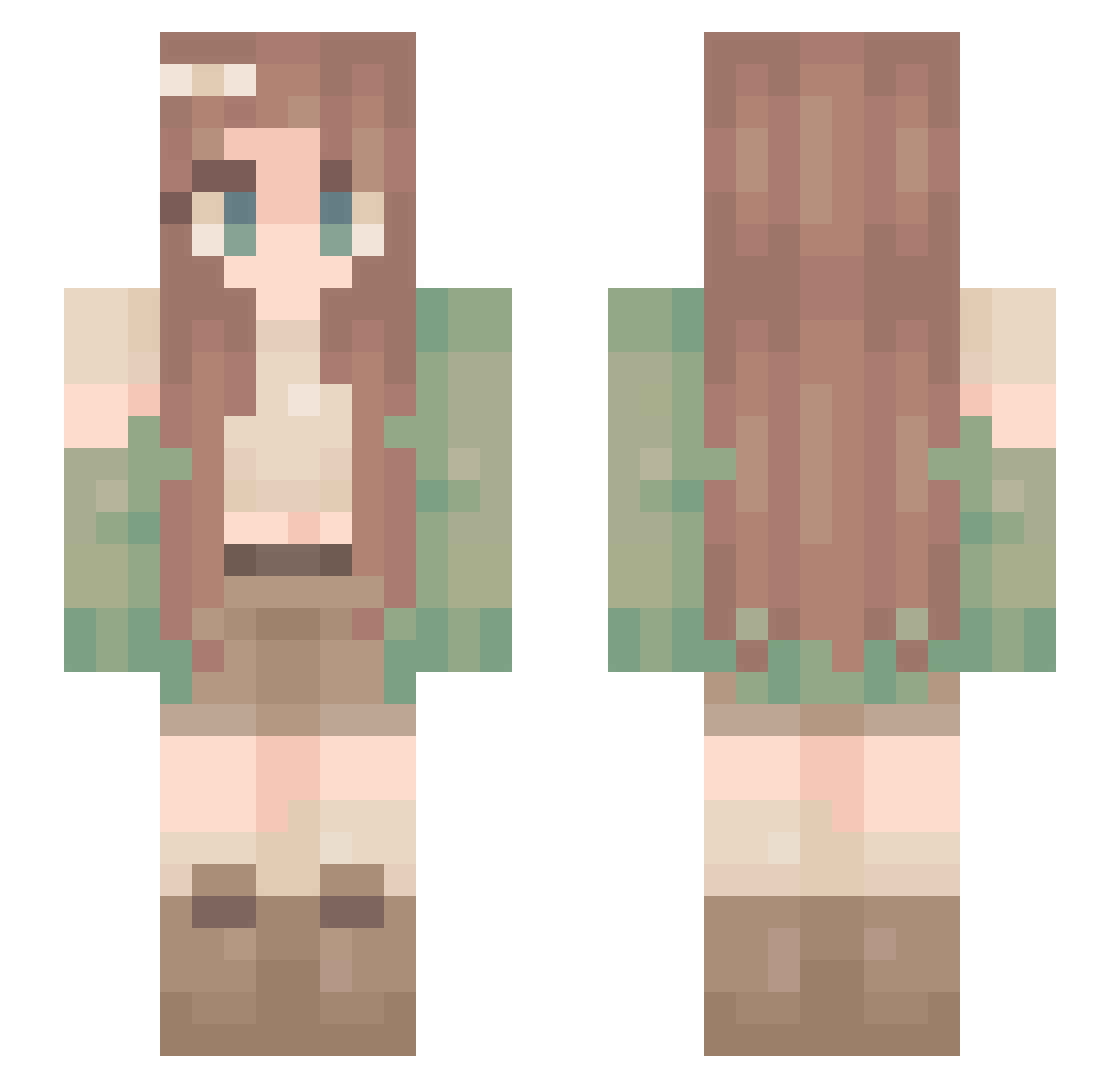 AlmondJoy - sage green Minecraft skin