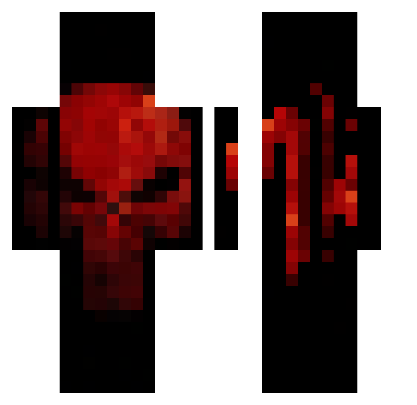 CursedGnqh Minecraft skin, front and back view