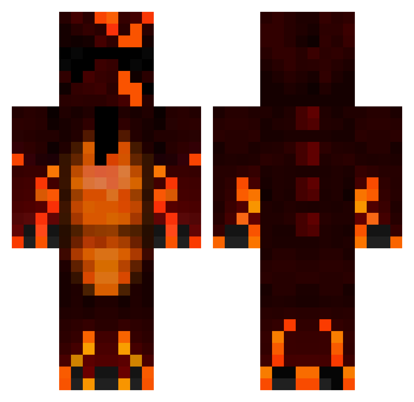 LureDragon Minecraft skin, front and back view