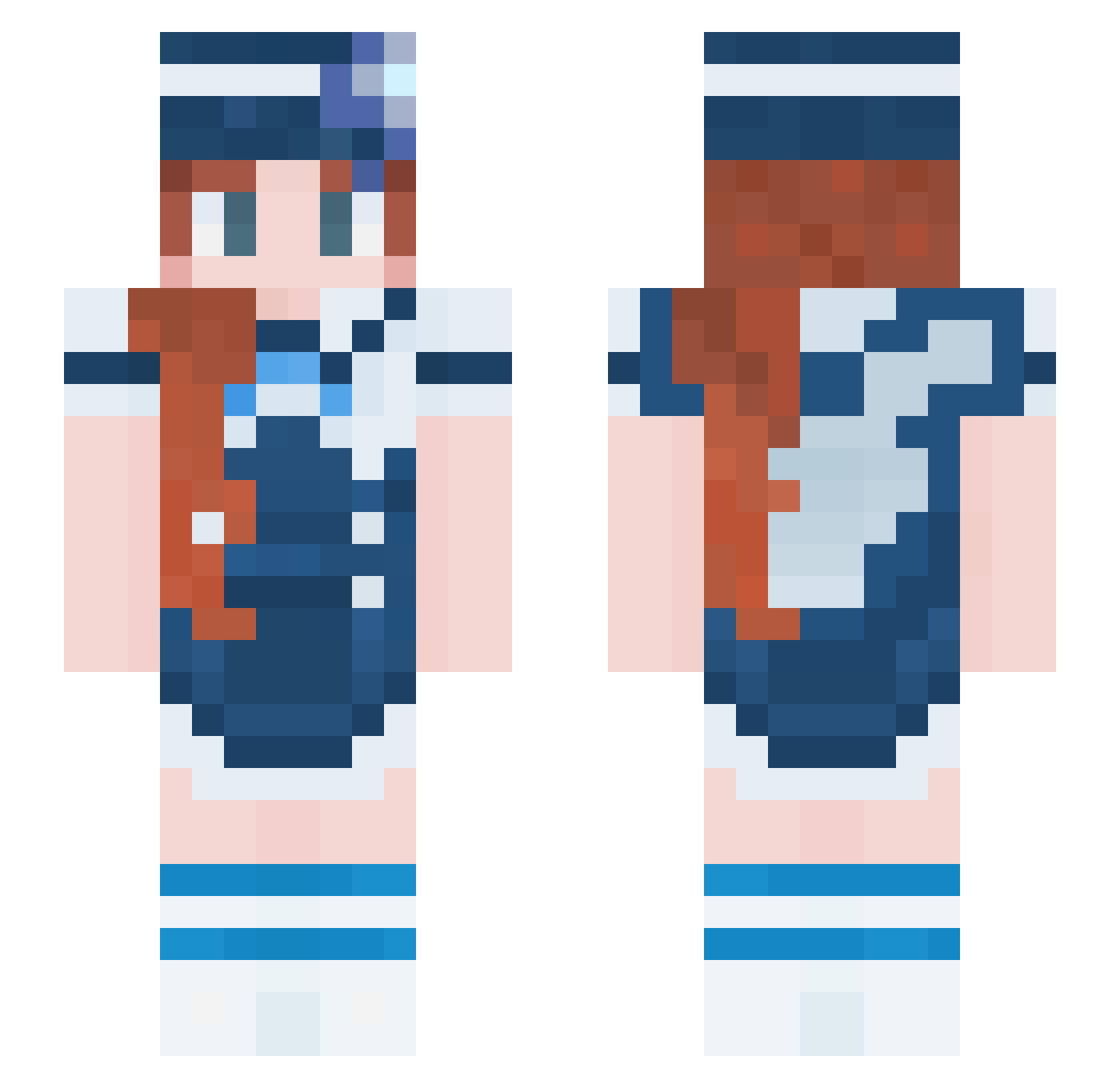 tsukiyyo Minecraft skin, front and back view