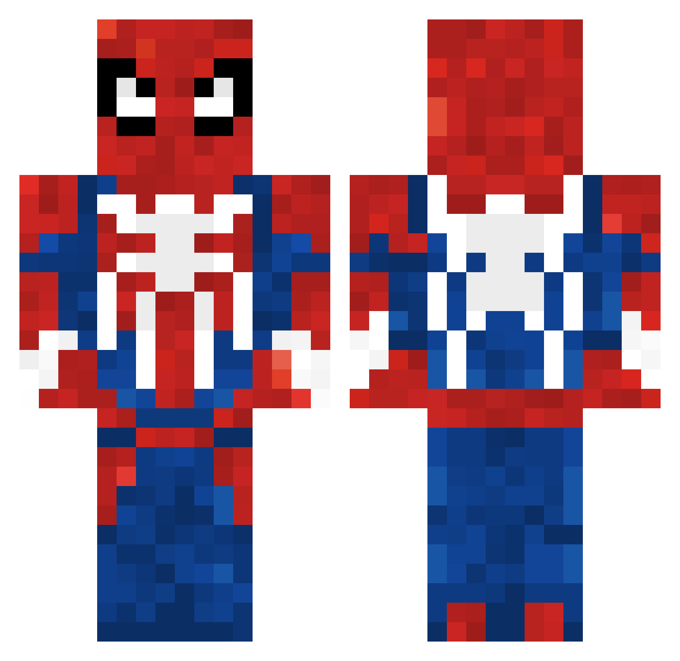 ZaE4Ka Minecraft skin, front and back view