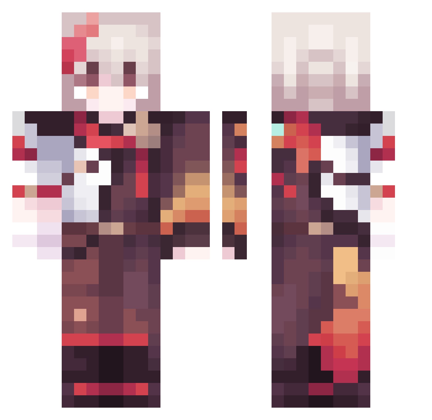 CheesyHewy Minecraft skin, front and back view