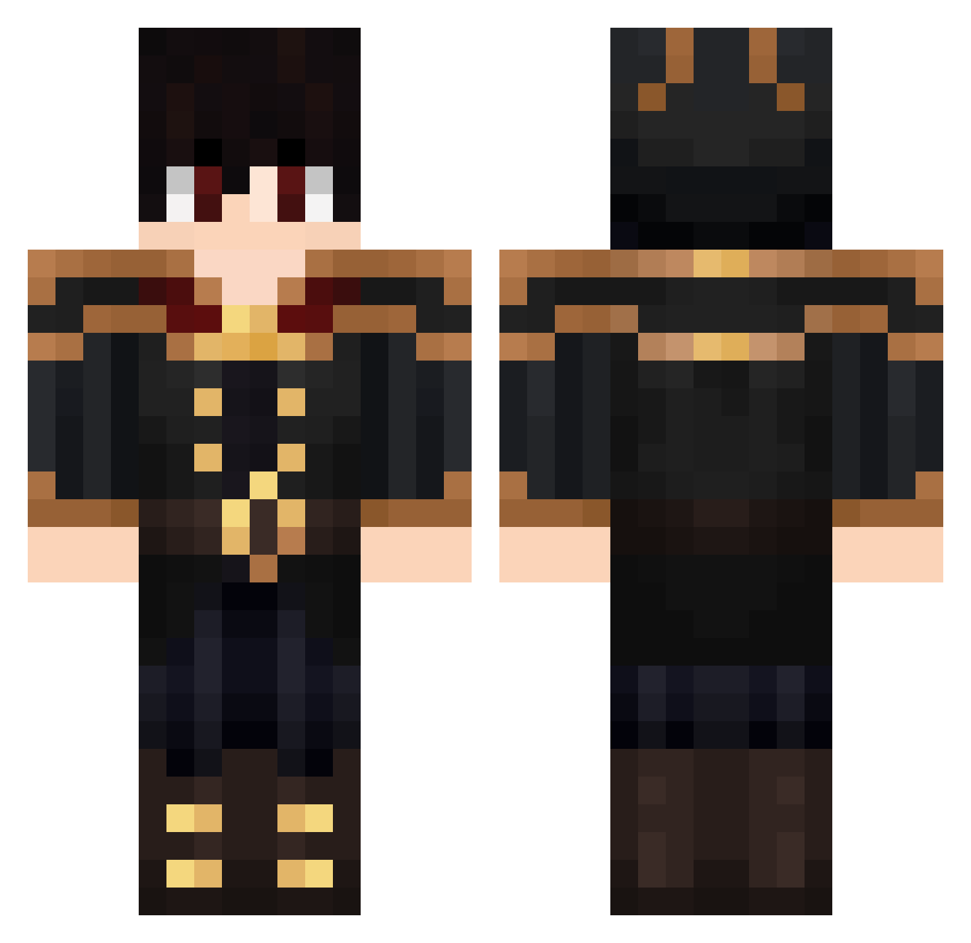 Advocating Minecraft skin, front and back view
