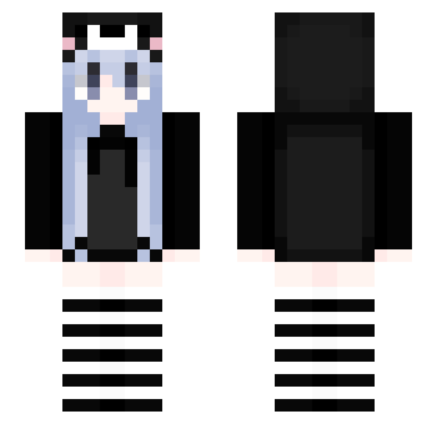 tacz Minecraft skin, front and back view