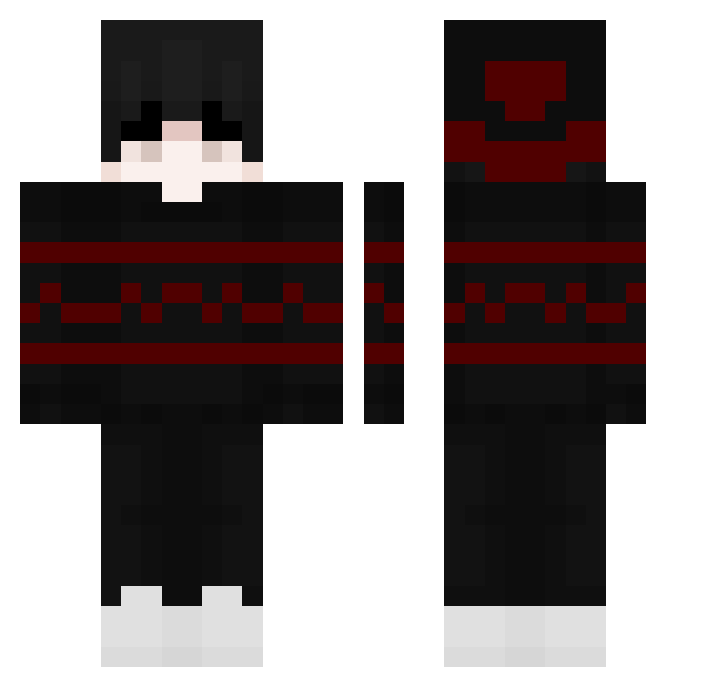 Seceding Minecraft skin, front and back view