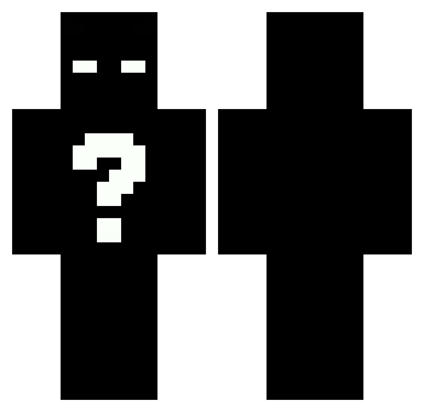 Zait00 Minecraft skin, front and back view