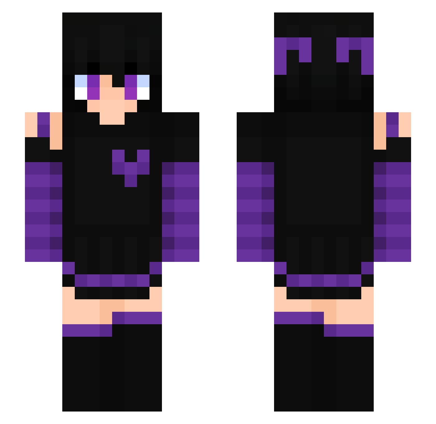 IvyMello Minecraft skin, front and back view