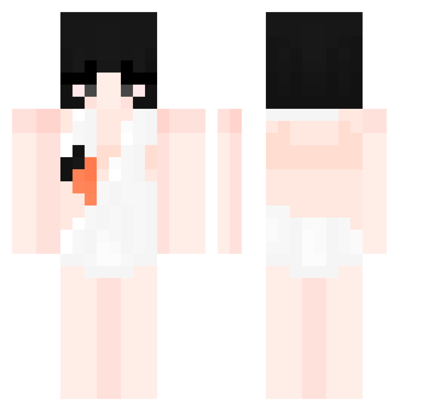 hamidapoop Minecraft skin, front and back view