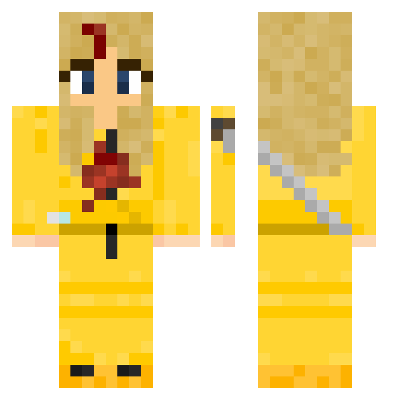 superobak Minecraft skin, front and back view