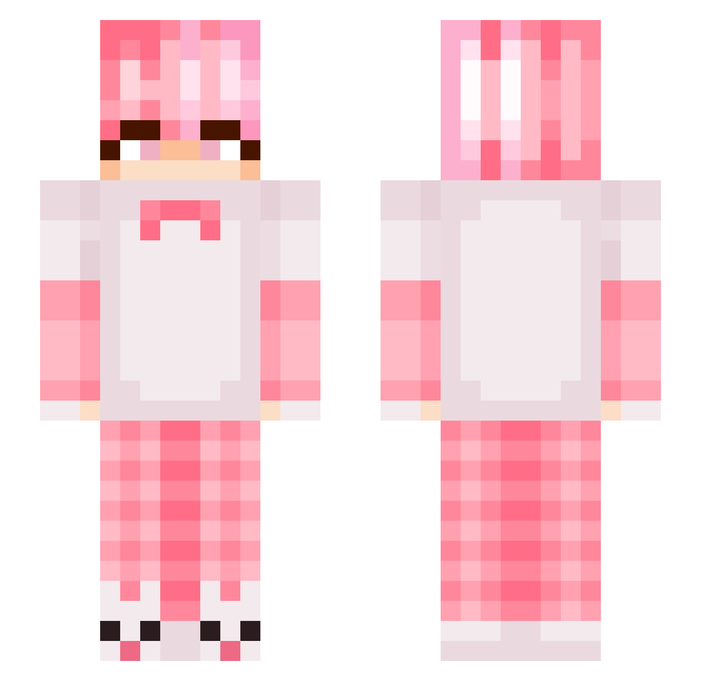 StatsGobbler Minecraft skin, front and back view
