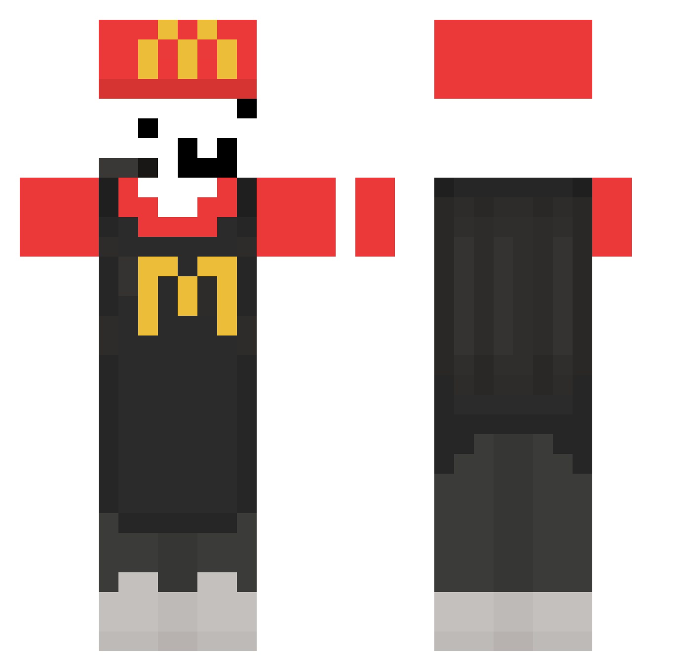 MateoHT148 Minecraft skin, front and back view