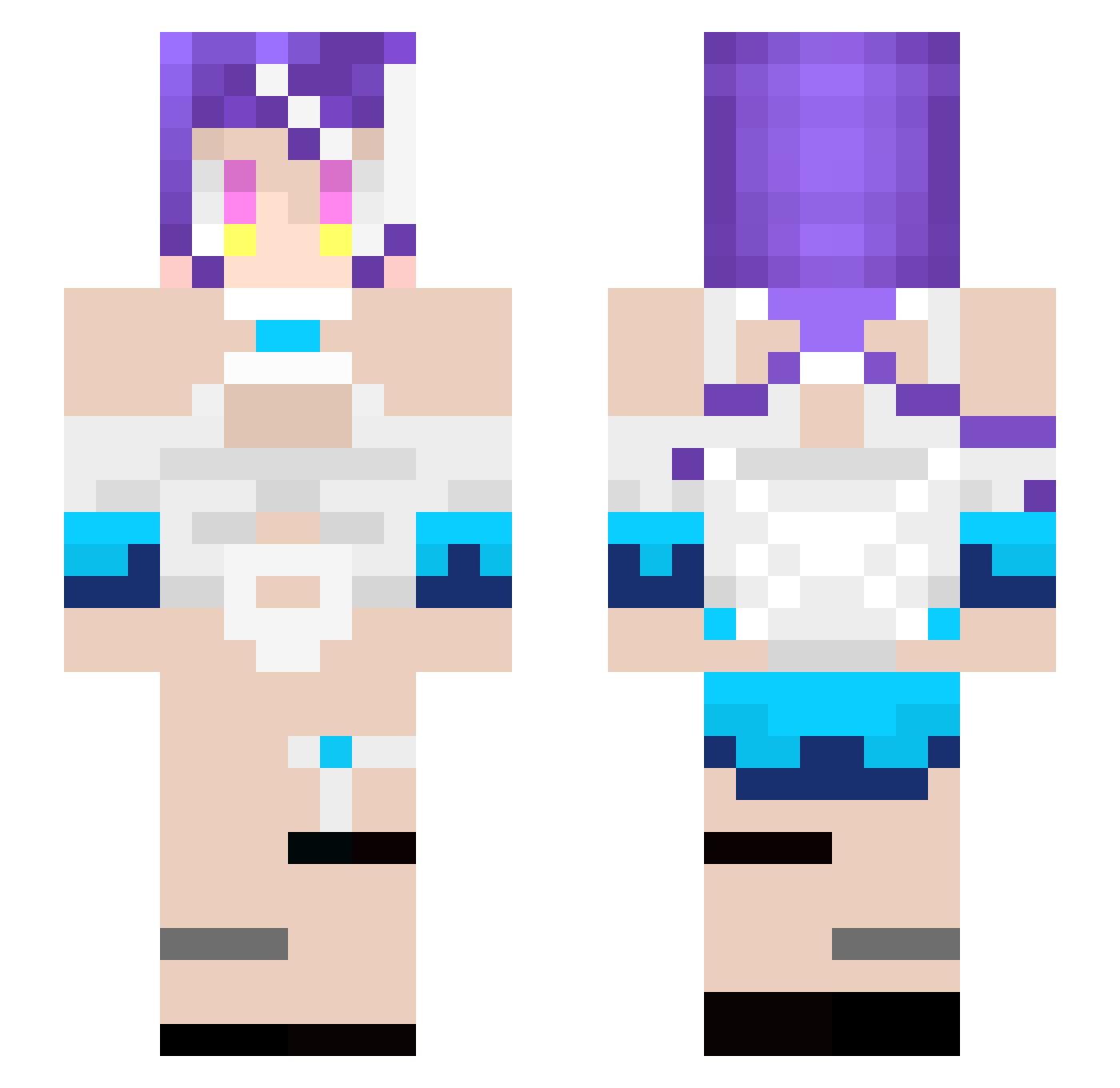 Houzki_ Minecraft skin, front and back view