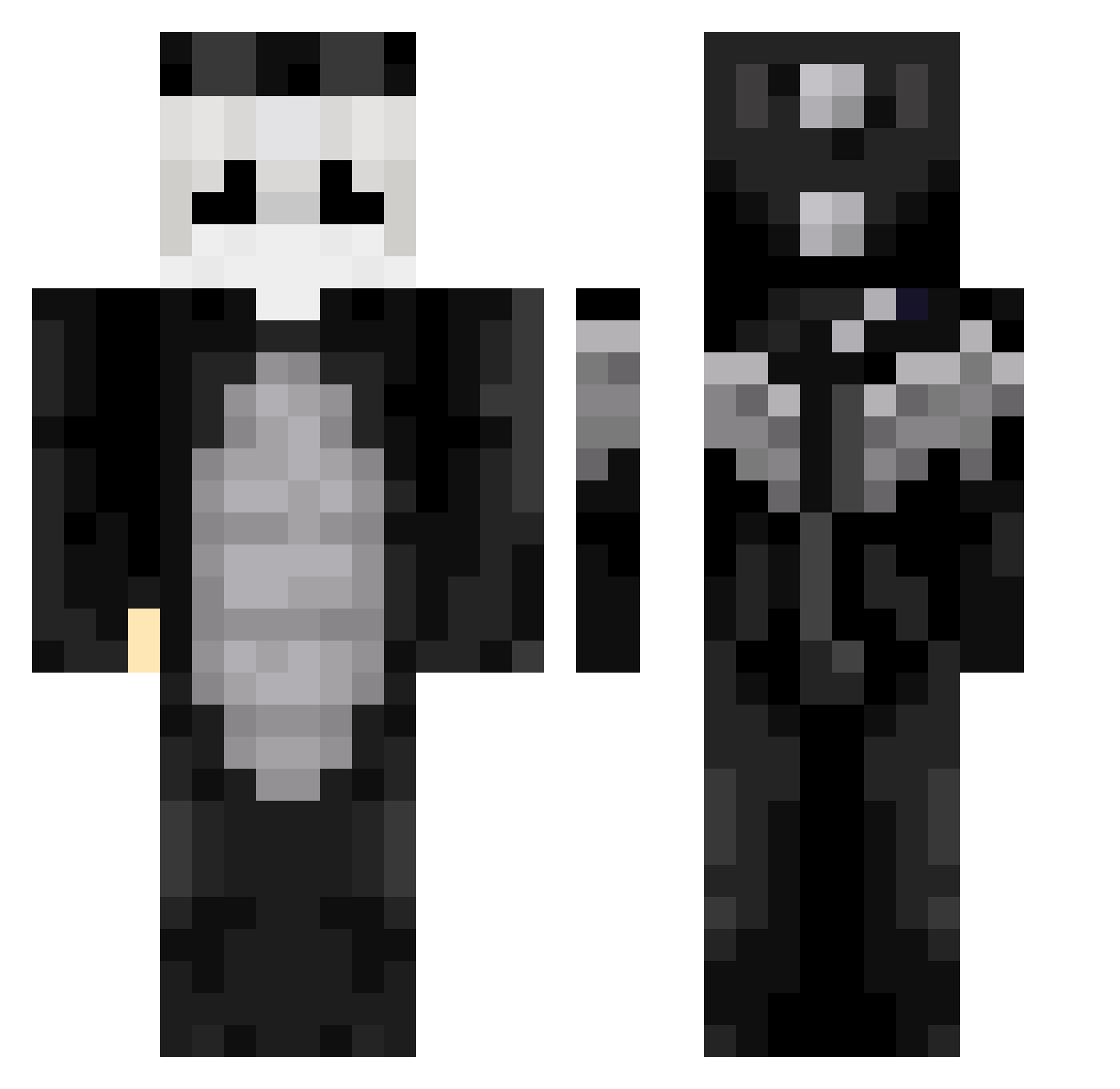 Suaoni Minecraft skin, front and back view
