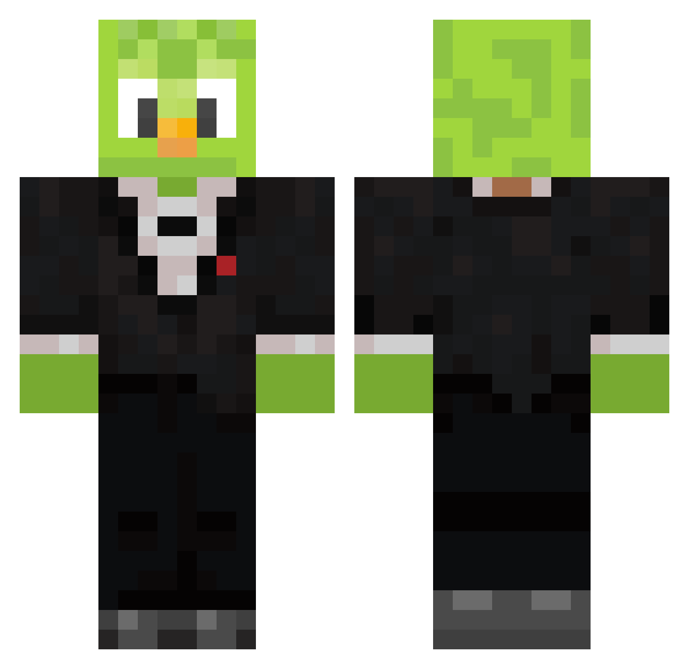 Harleydriver Minecraft skin, front and back view