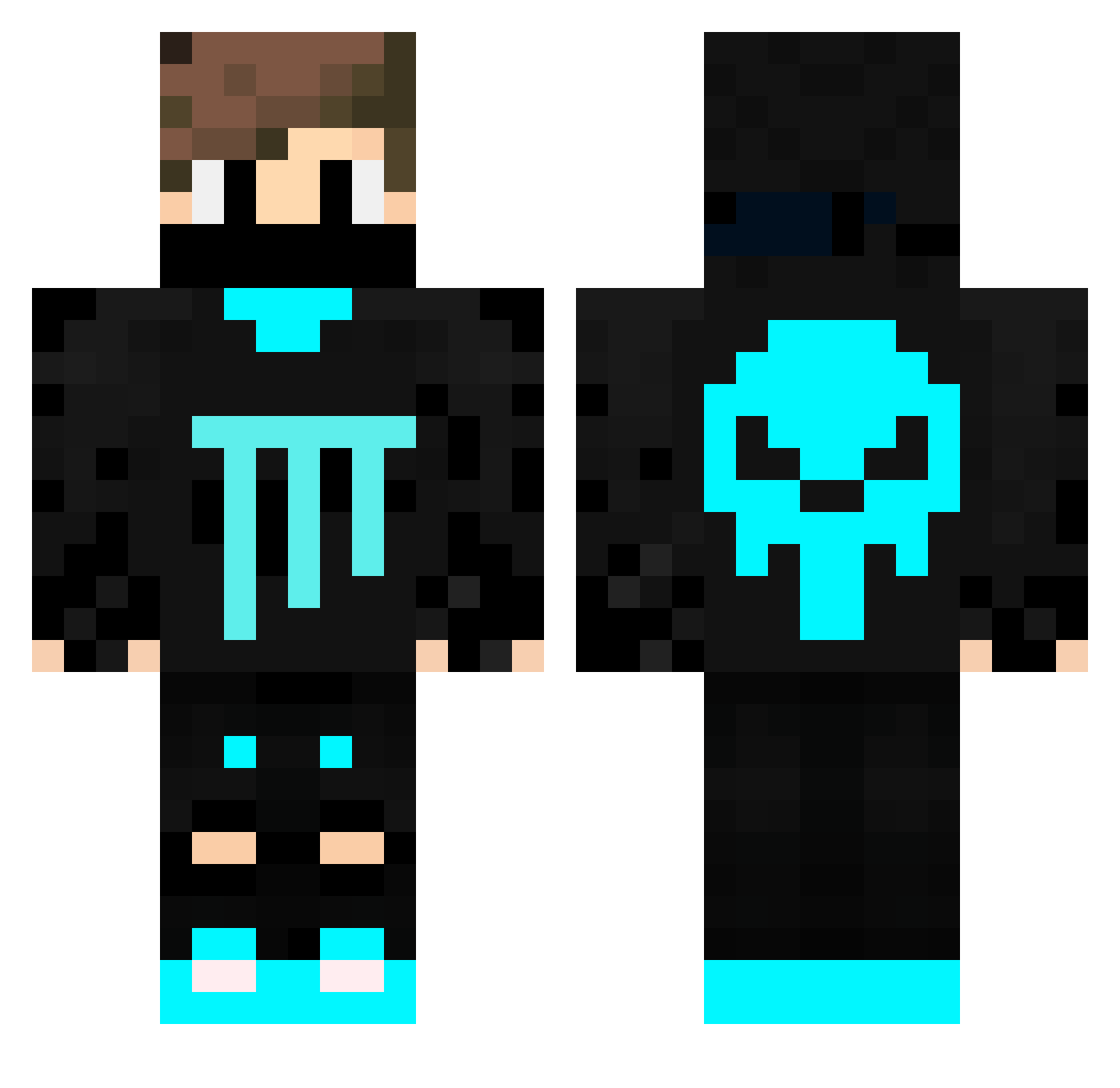 JawlessTiger955 Minecraft skin, front and back view