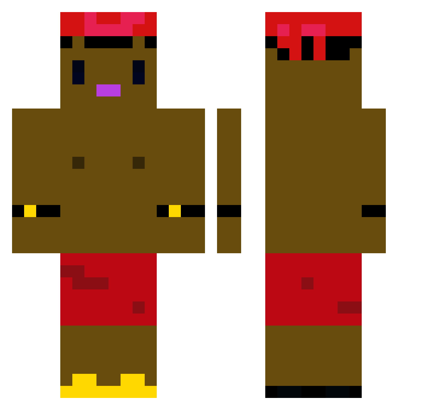My_fish_drowned Minecraft skin, front and back view