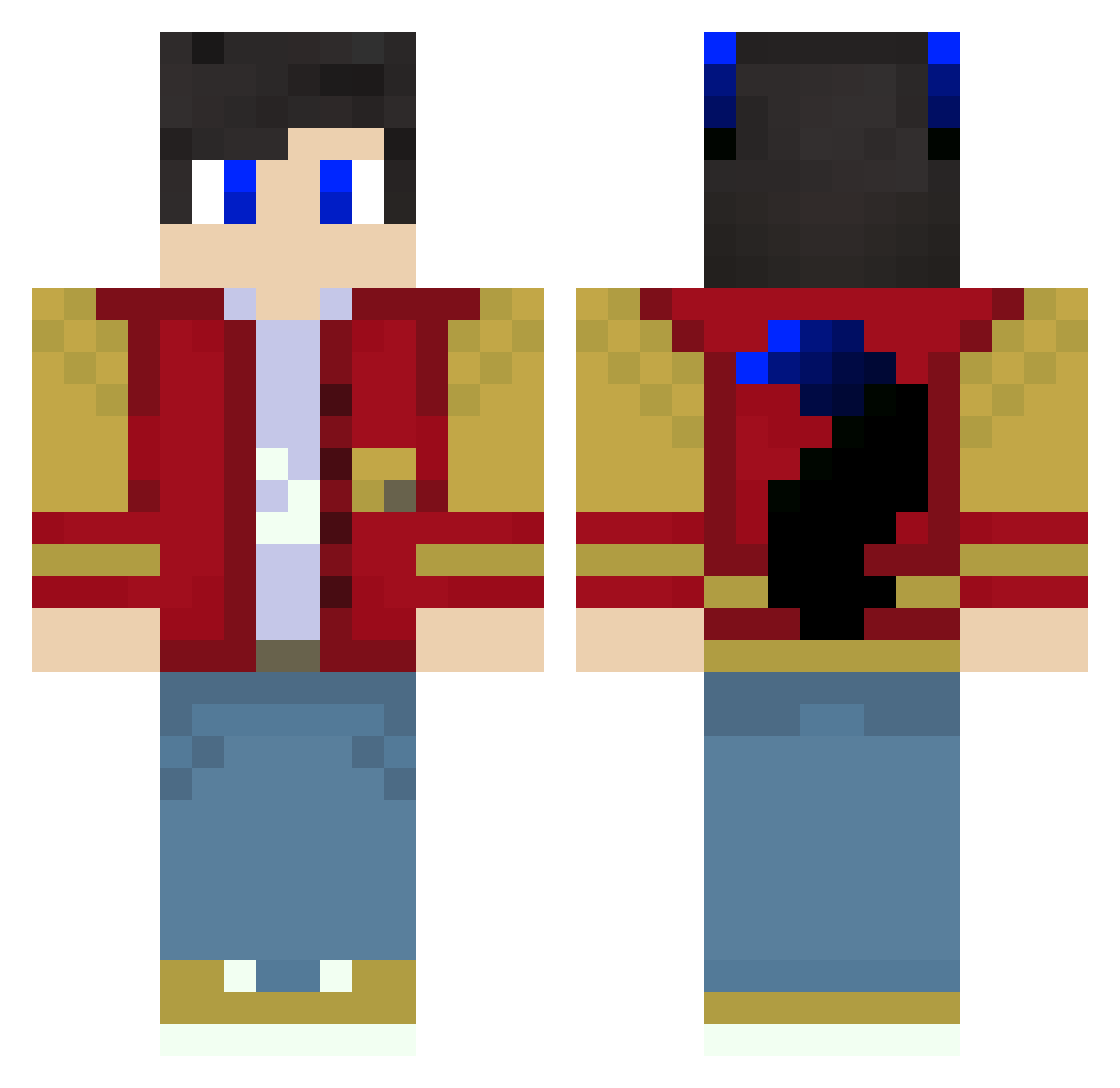GuiGames44 Minecraft skin, front and back view