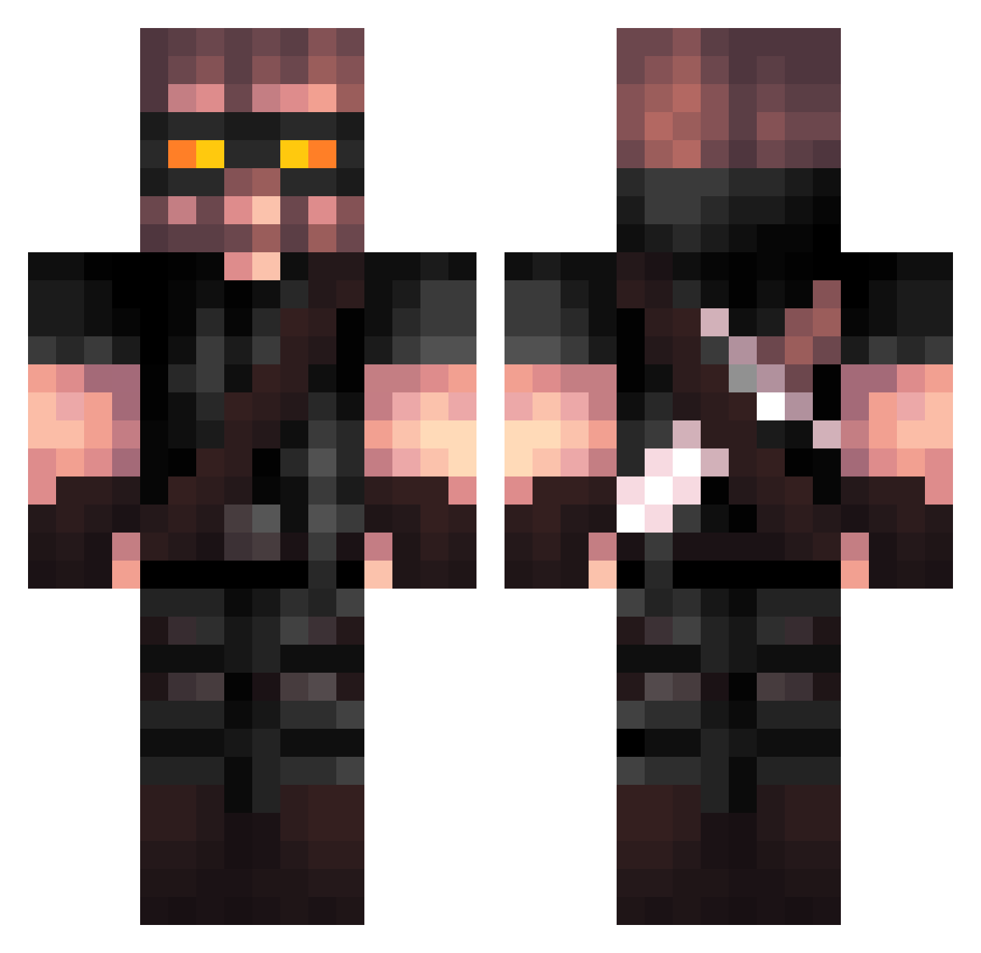 Matticus_q Minecraft skin, front and back view