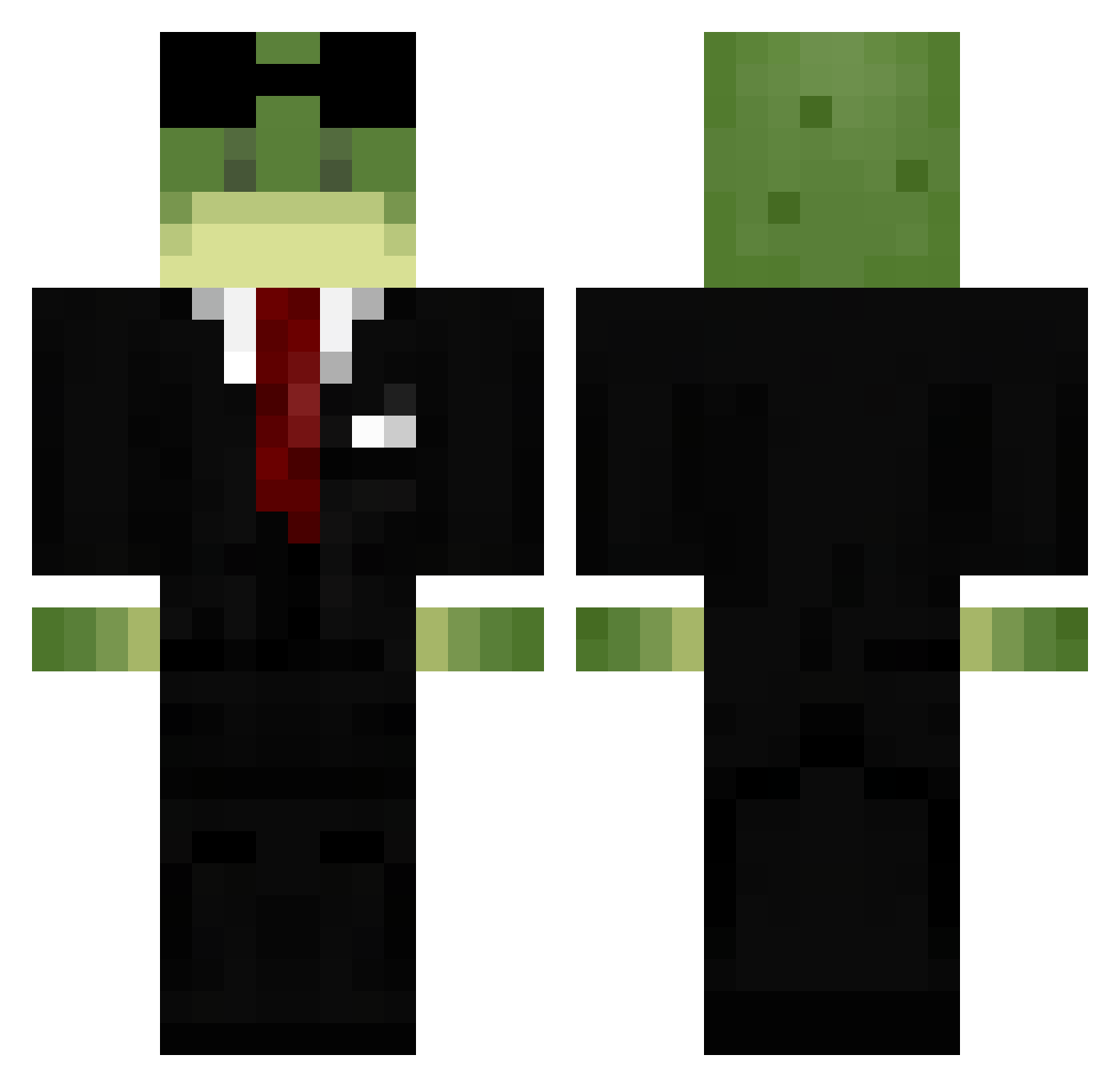 W1tty_0 Minecraft skin, front and back view
