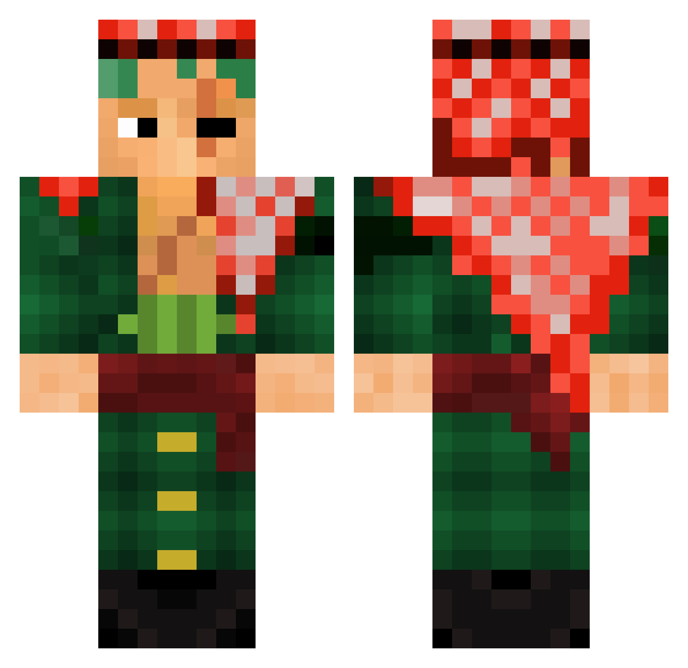 ToxicPupil301 Minecraft skin, front and back view