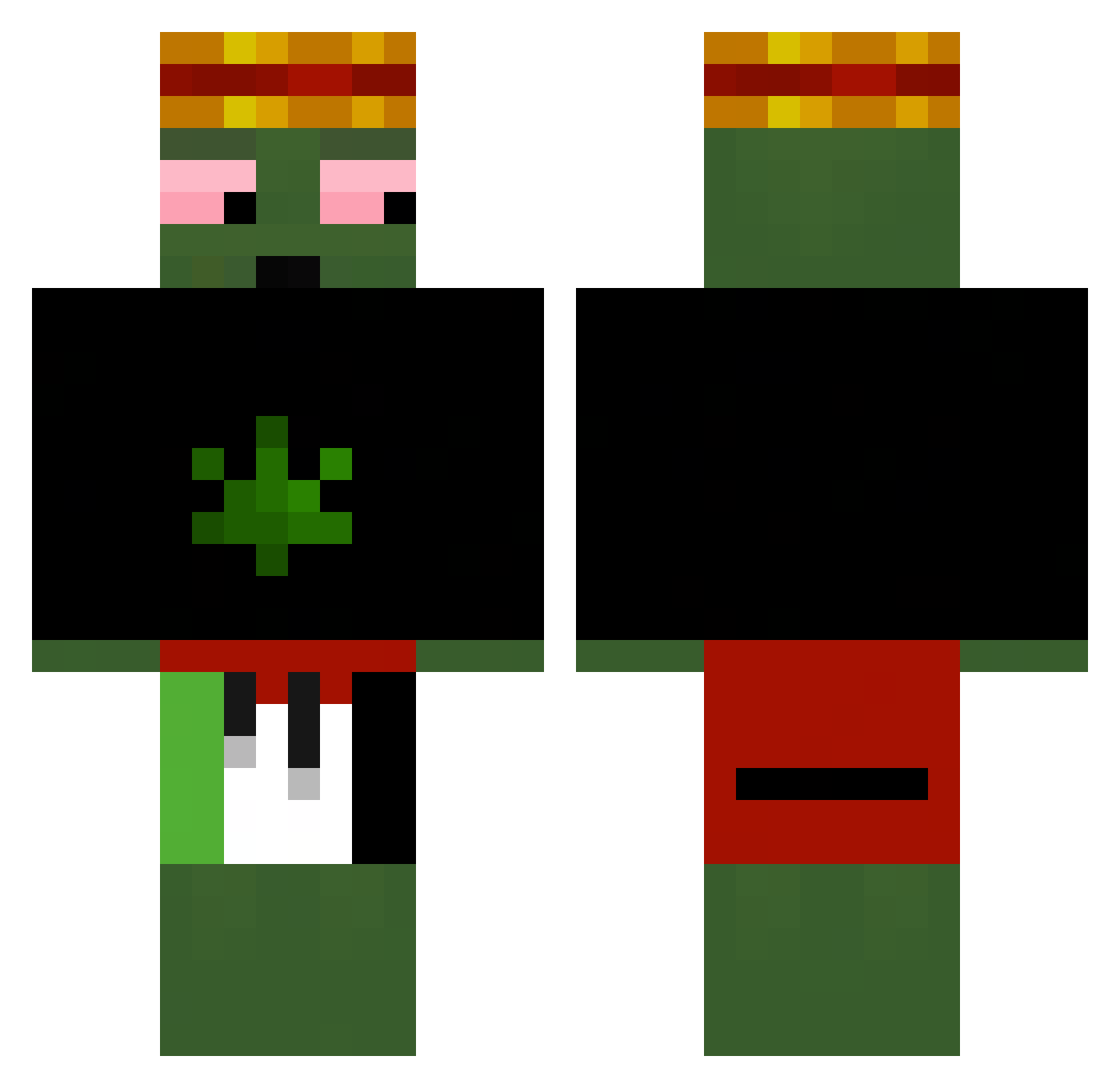 smokegasfreegaza Minecraft skin, front and back view