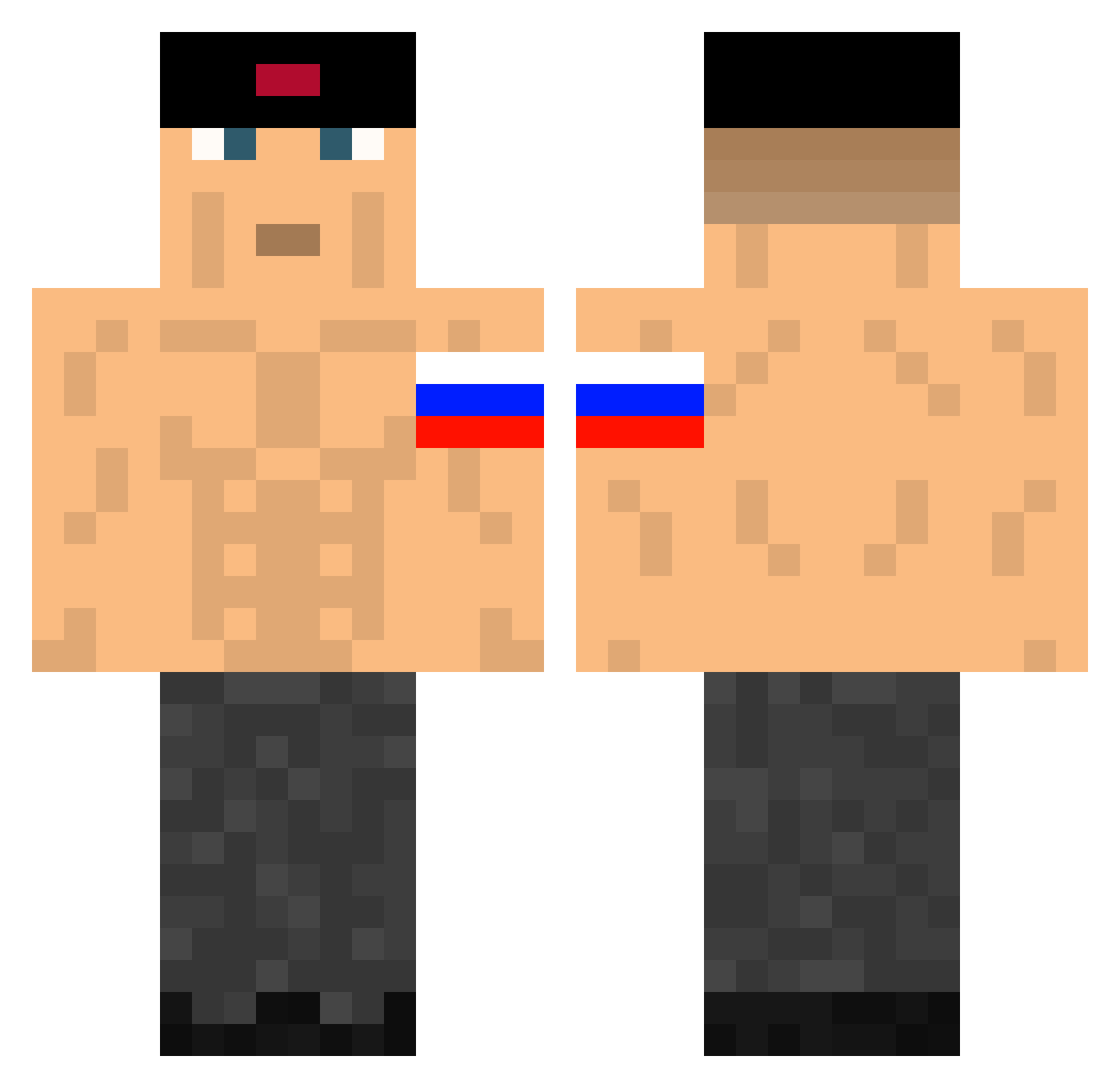 Loner___ Minecraft skin, front and back view