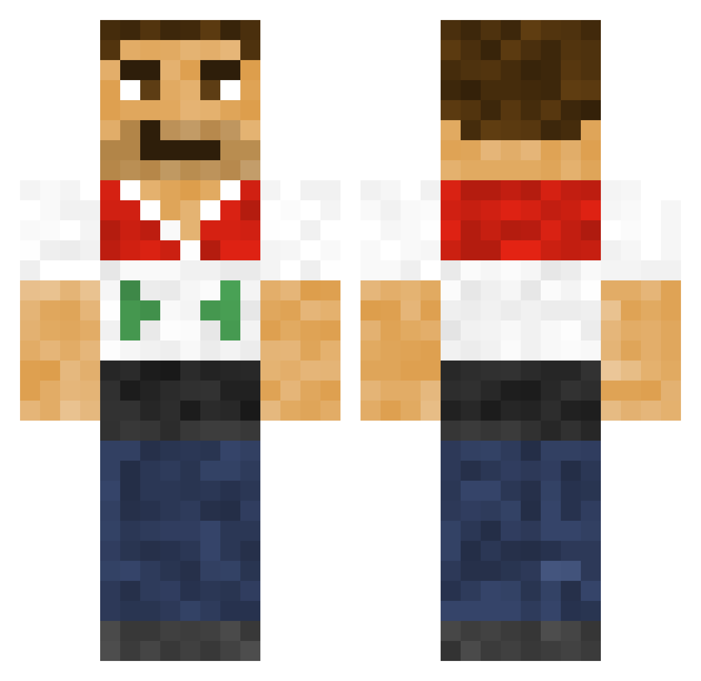 AS1927 Minecraft skin, front and back view