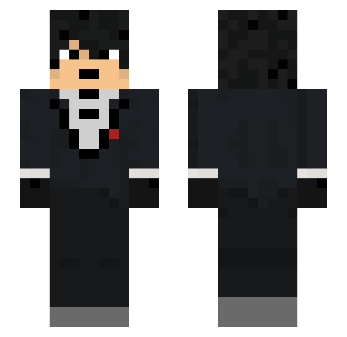 AirStormZ97 Minecraft skin, front and back view