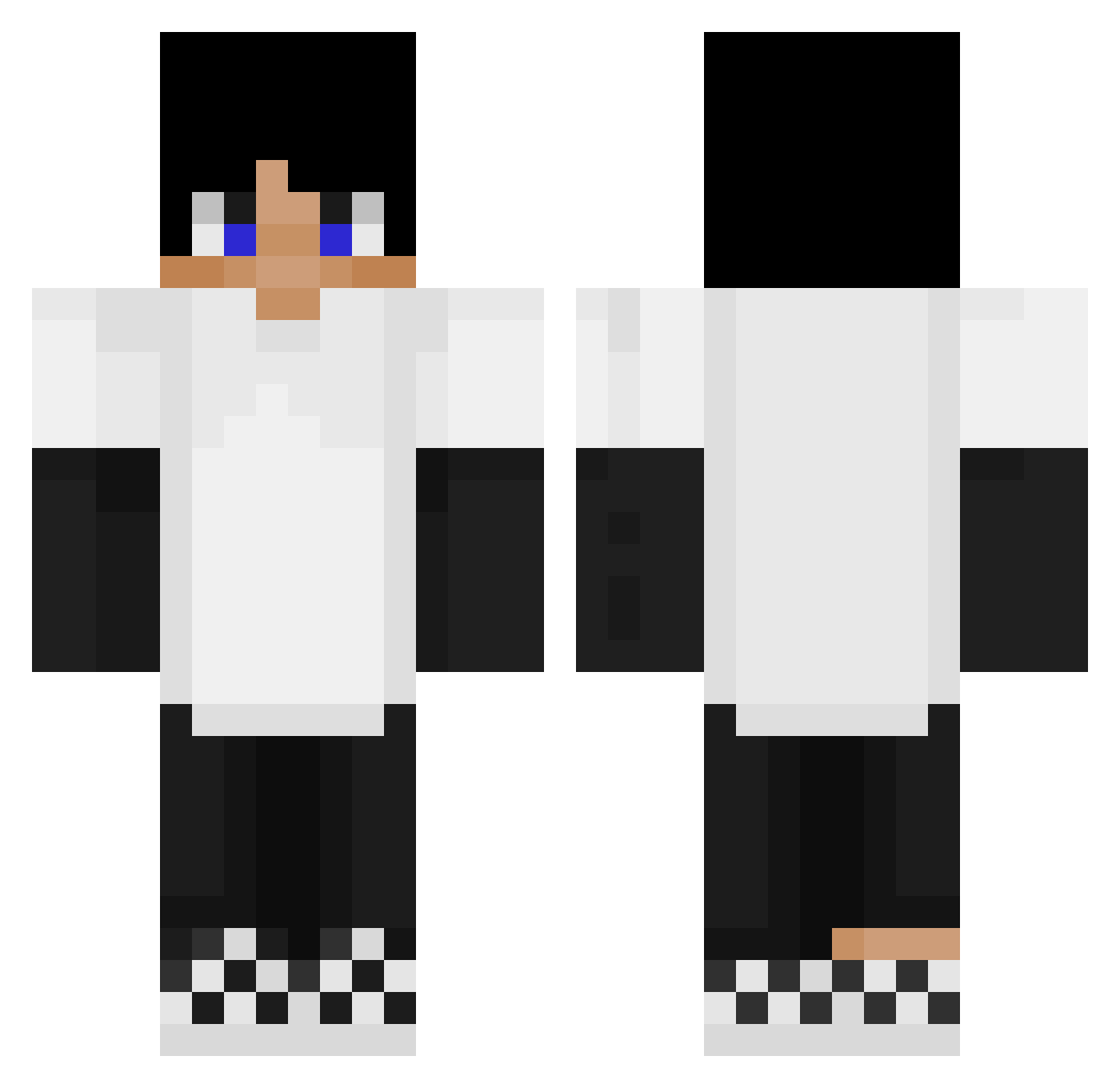 bAGRBAM Minecraft skin, front and back view