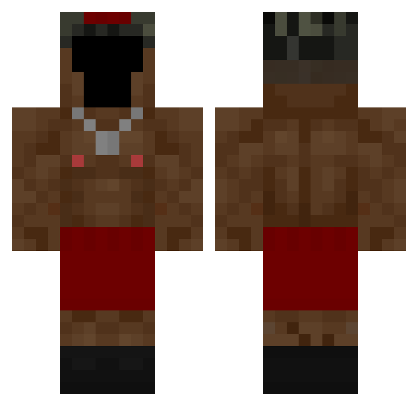 rinaKim Minecraft skin, front and back view