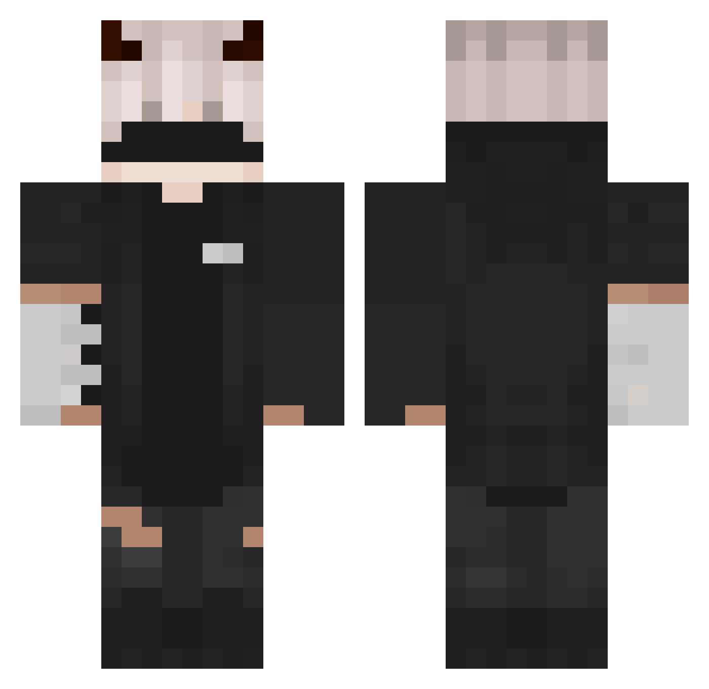 youngMinecrafter Minecraft skin, front and back view