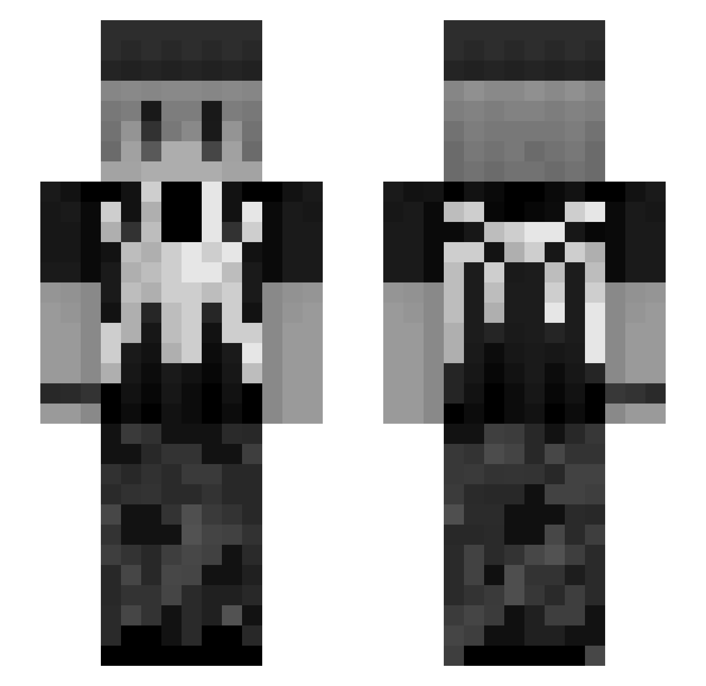 r4wp Minecraft skin, front and back view