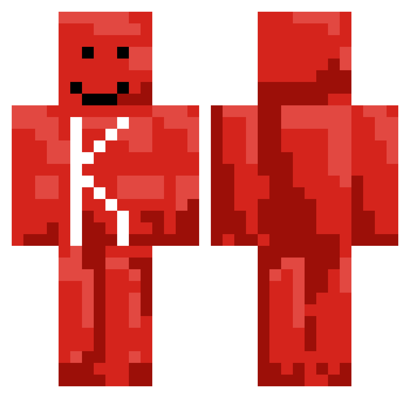 Tompark Minecraft skin, front and back view