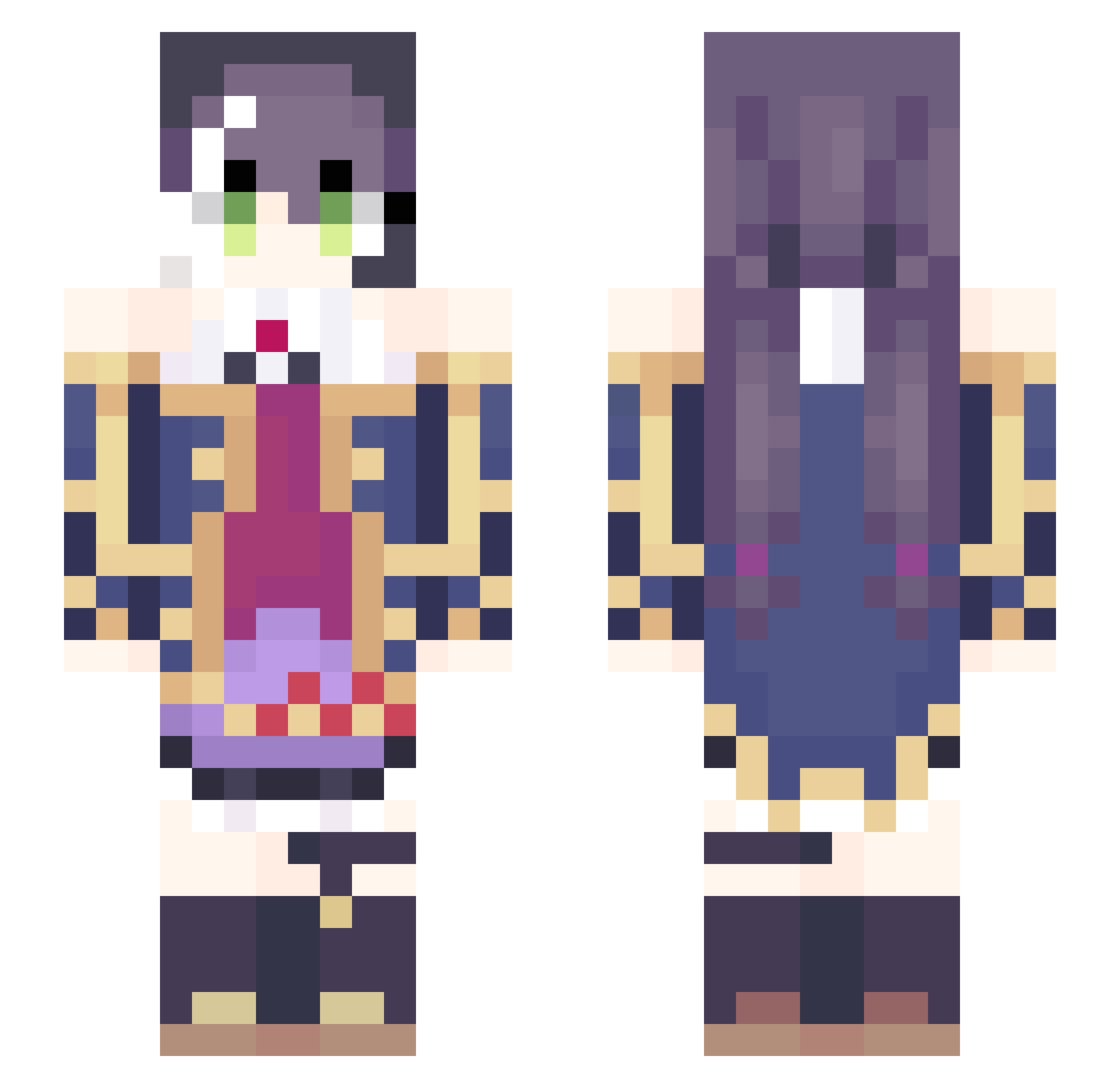 Dabaq_ Minecraft skin, front and back view